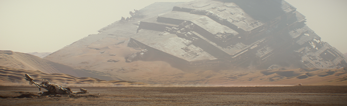 Star Wars - Jakku - Star Destroyer and X-Wing